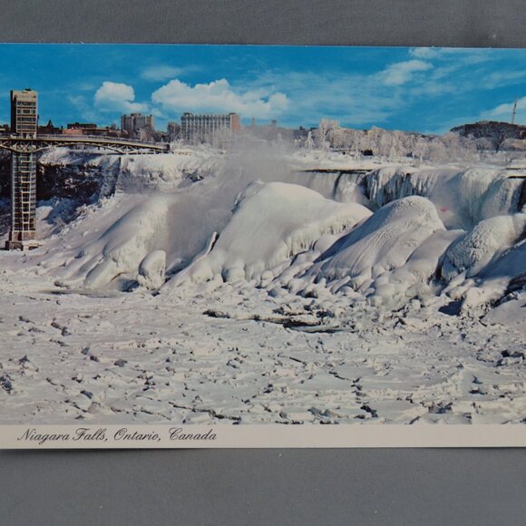 Vintage Postcard - Niagara Falls In Winter - Dexter Press - Picture 4 of 4